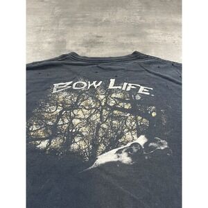 Bow Life Shirt Adult L M Black Faded Skull Skeleton‎ Thrashed Grunge Distressed